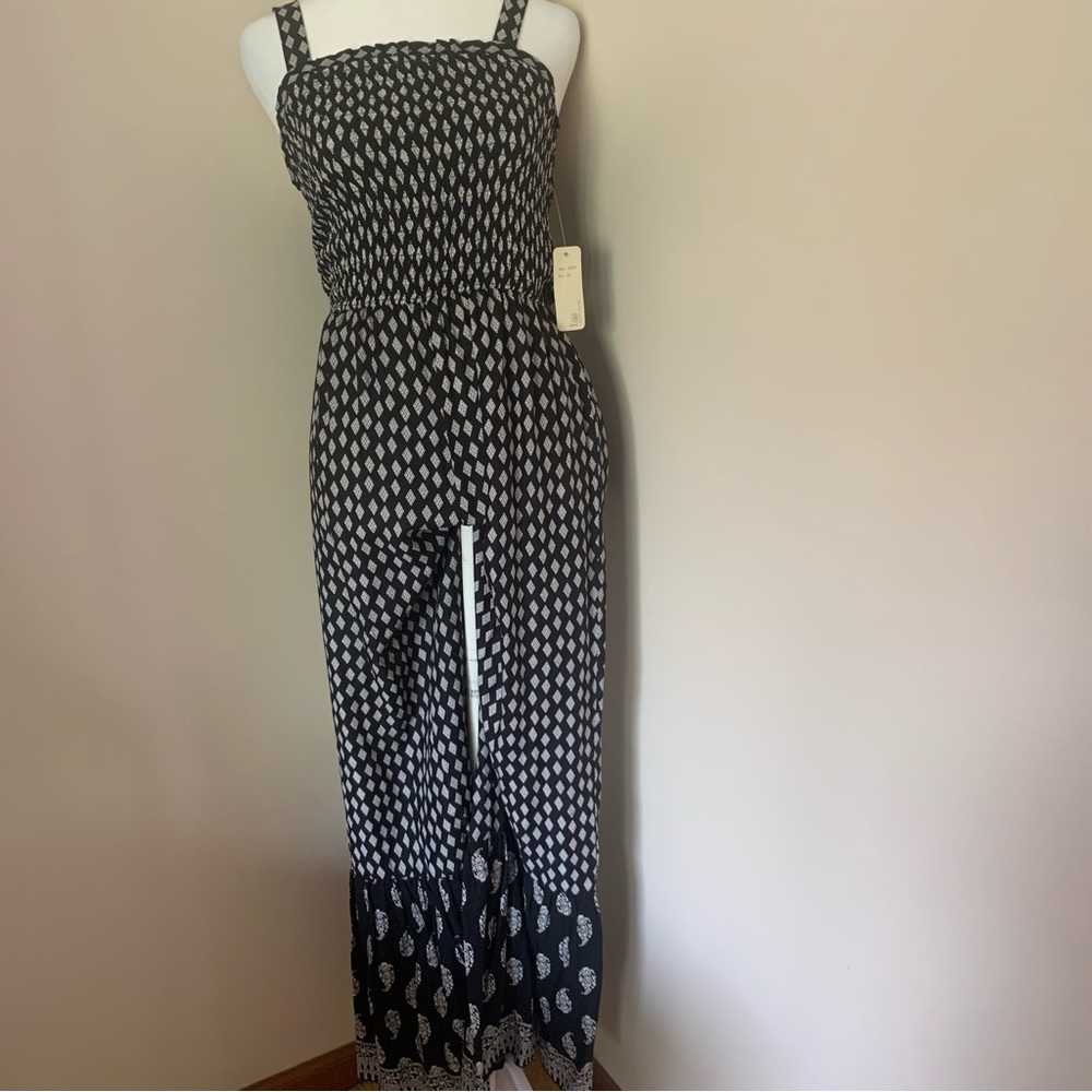 Japna Black and White Boho Wide Leg JumpsuitSize XS New With Tags